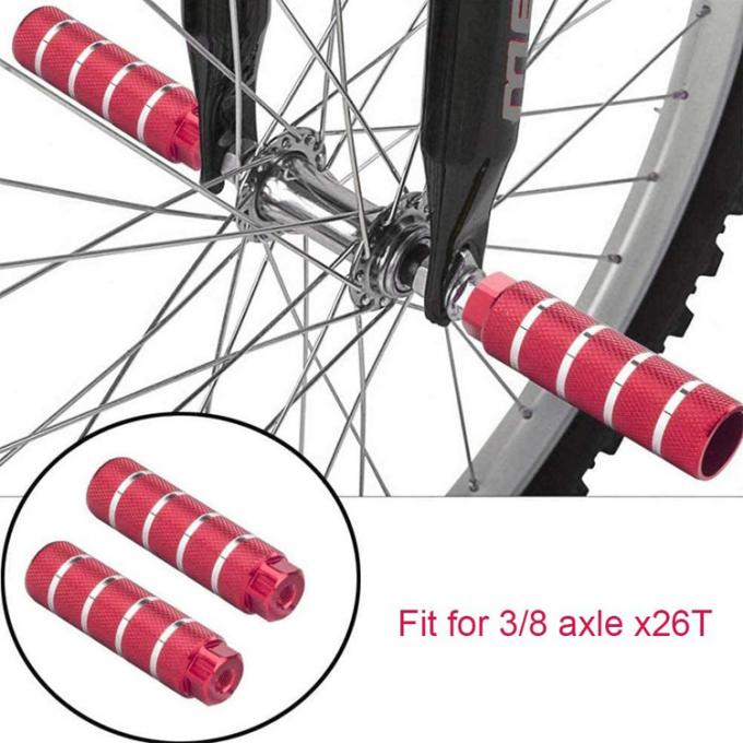 산악 싸이클 후방 묘기를 위한 자전거 BMX PEG 알루미늄 합금 미끄럼 방지 리드 다리는 3/8 인치 축에 적합합니다
